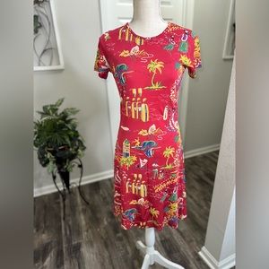 NWT Polo Ralph Lauren Women’s Red Tropical/Hawaiian Print Dress Size S